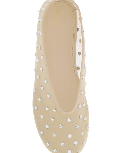 Khaite Marcy Mesh Ballet Flats With Swarovski Crystals-Khaite-Urbanheer