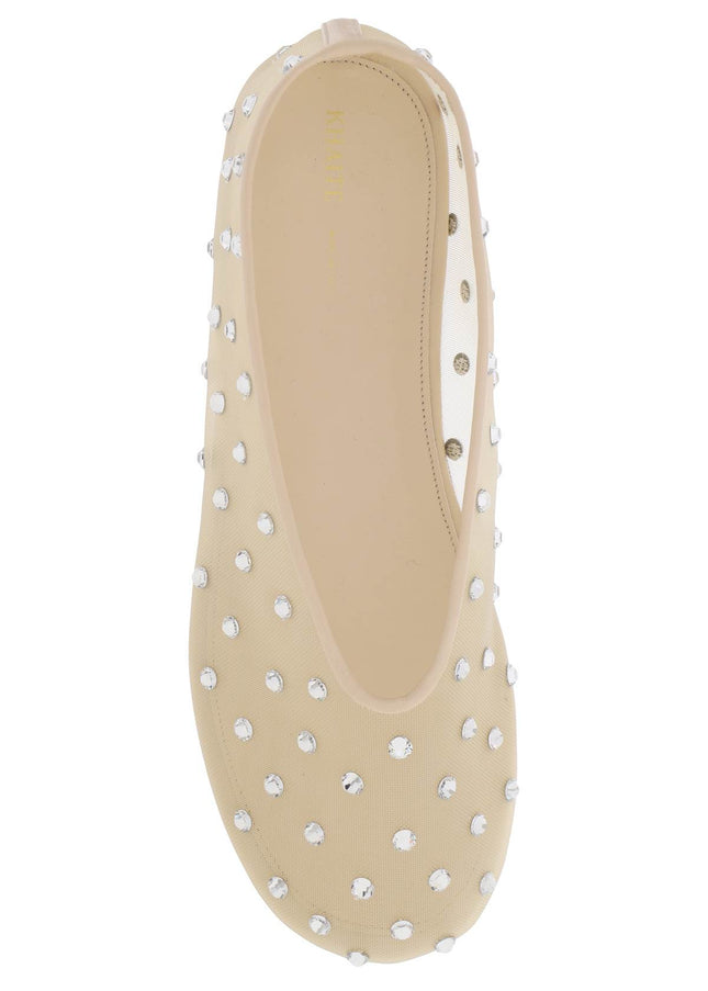 Khaite Marcy Mesh Ballet Flats With Swarovski Crystals-Khaite-Urbanheer