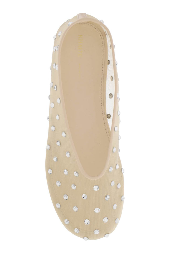 Khaite Marcy Mesh Ballet Flats With Swarovski Crystals-Khaite-Urbanheer