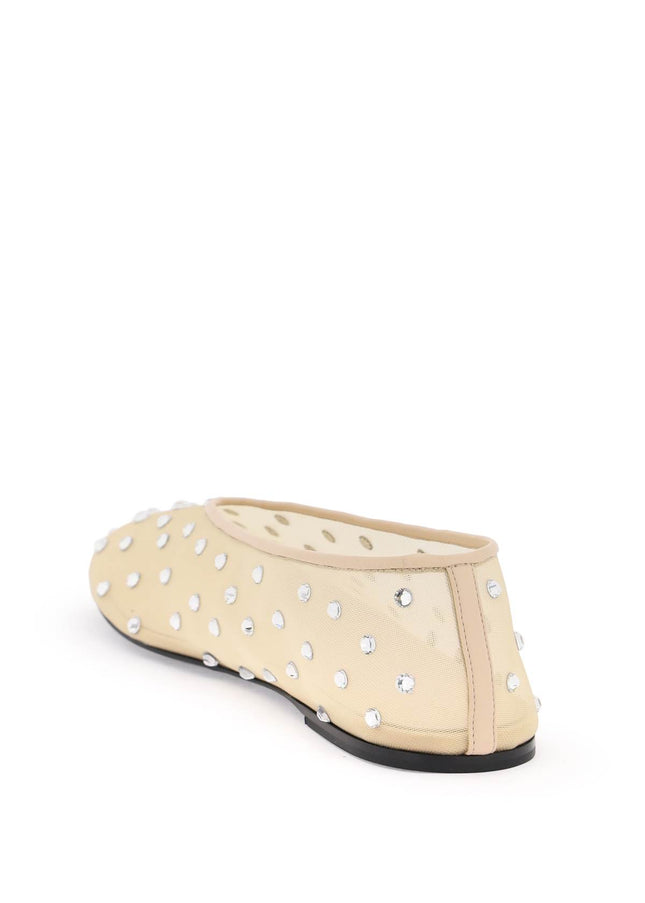 Khaite Marcy Mesh Ballet Flats With Swarovski Crystals-Khaite-Urbanheer