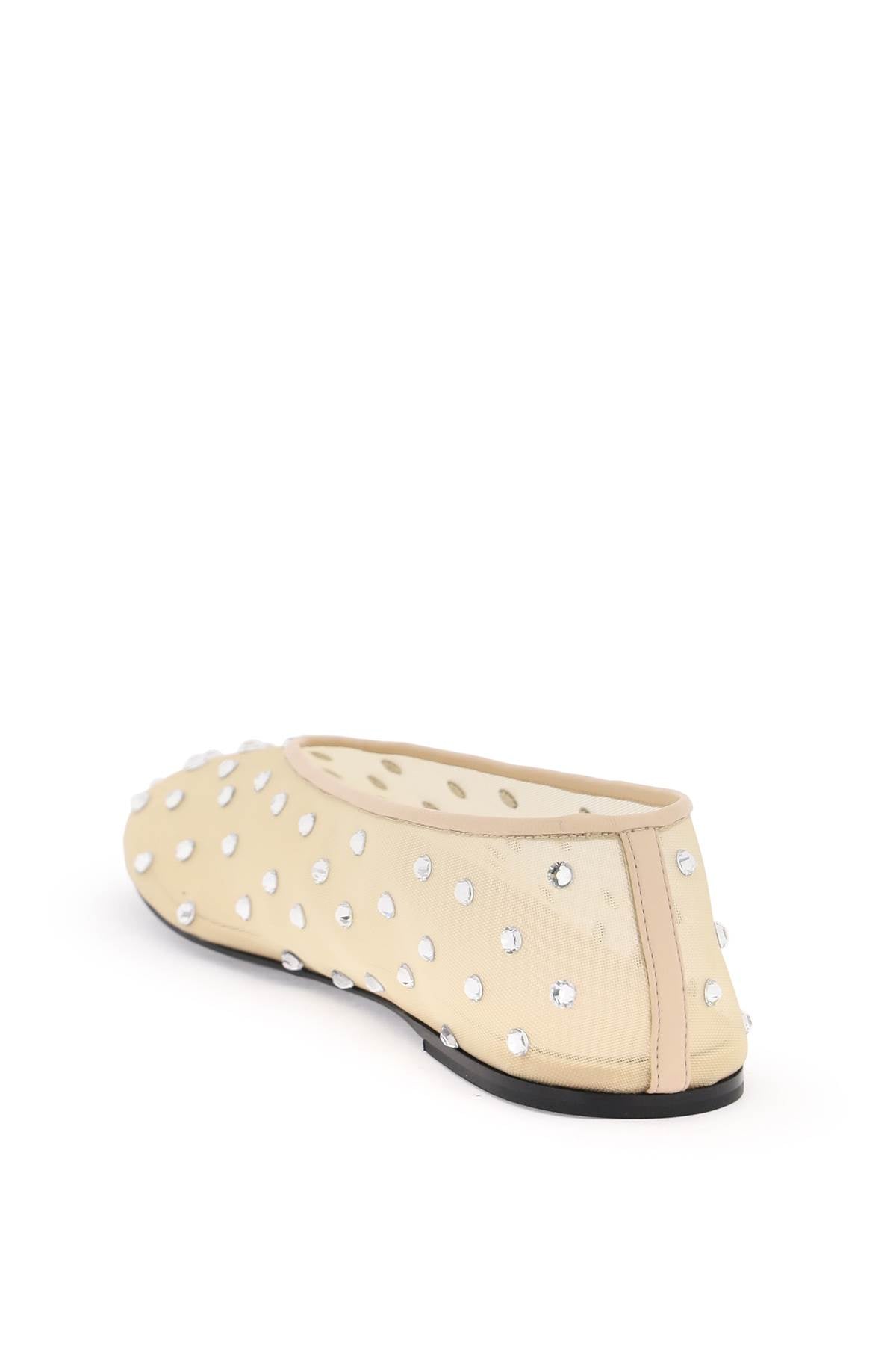 Khaite Marcy Mesh Ballet Flats With Swarovski Crystals-Khaite-Urbanheer