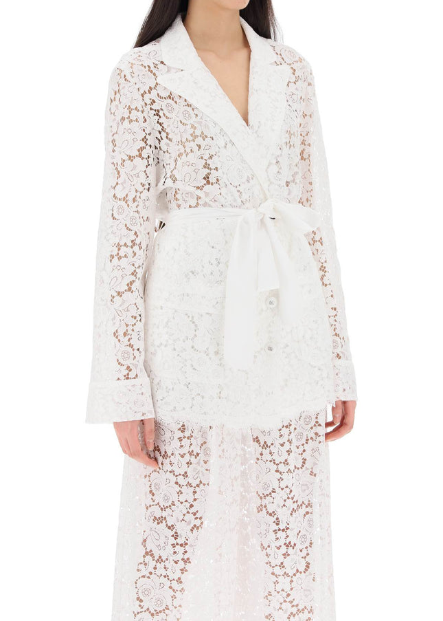 Dolce & Gabbana pajama shirt in cordonnet lace