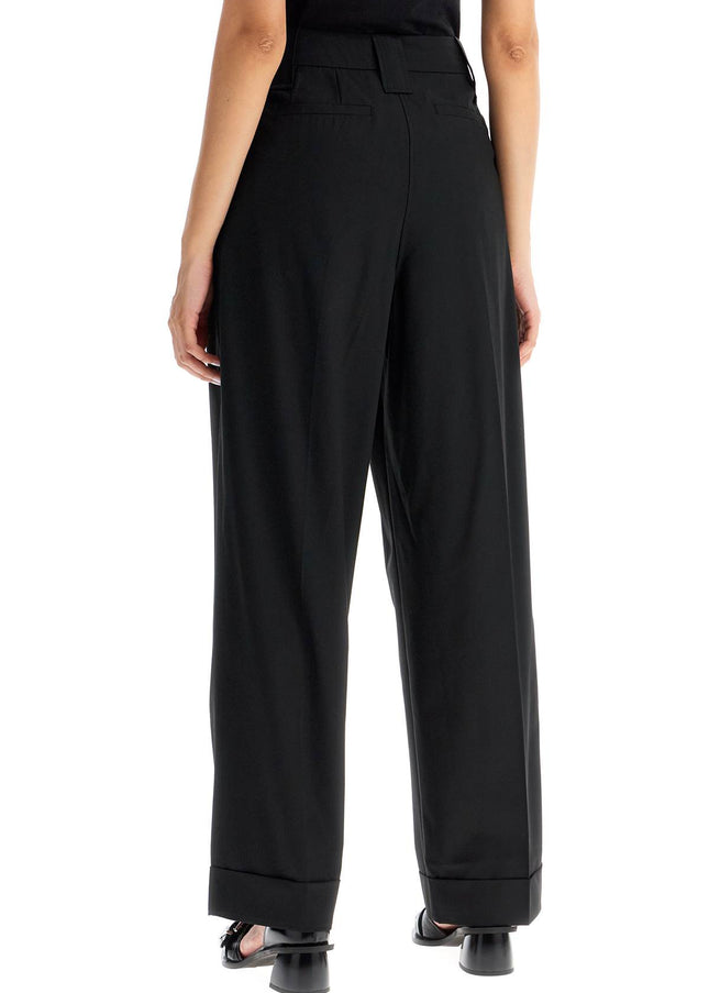 Ganni double pleat fluid trousers