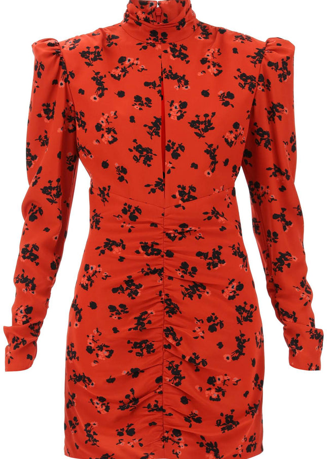 Alessandra Rich high-neck floral mini dress