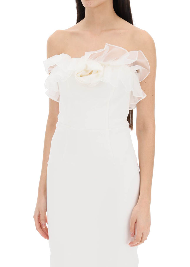 Alessandra Rich strapless dress with organza details