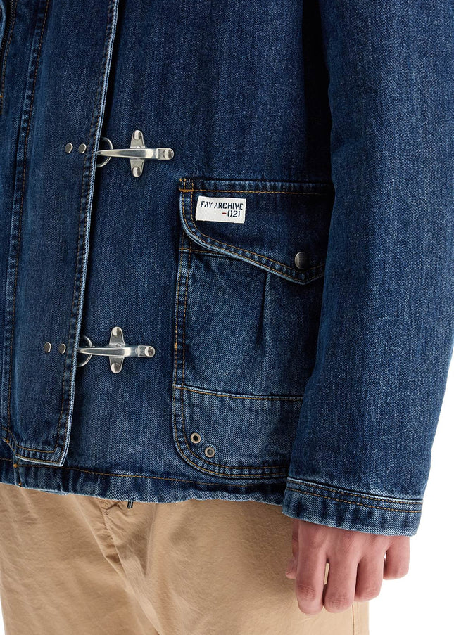 FAY ARCHIVE denim jacket with 4 hooks