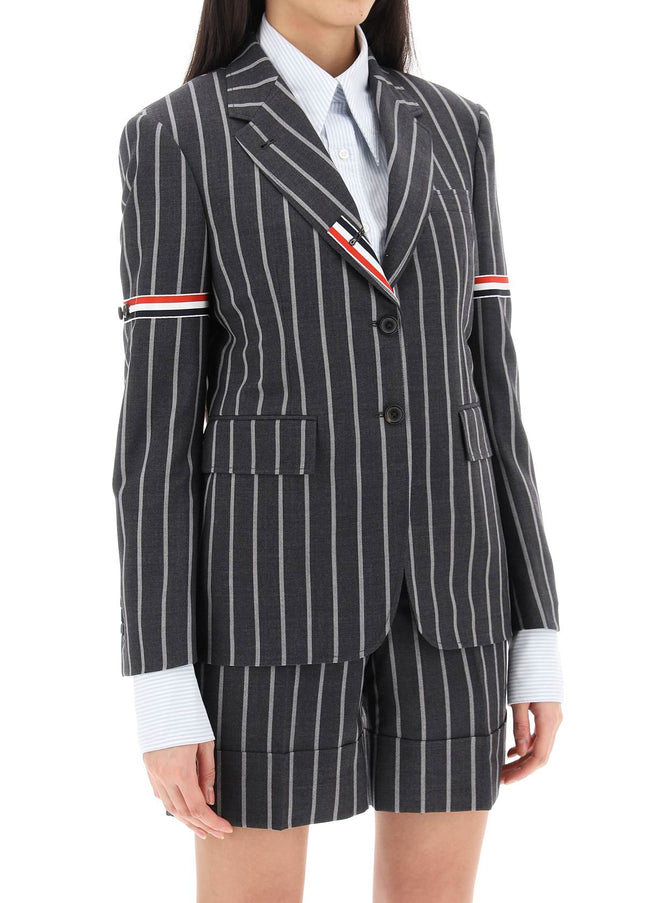 Thom Browne striped single-breasted jacket