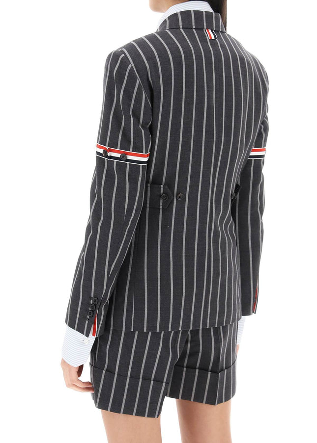 Thom Browne striped single-breasted jacket