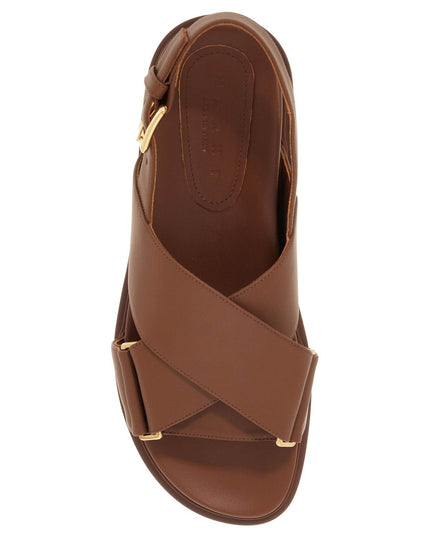 Marni fussbett leather sandals