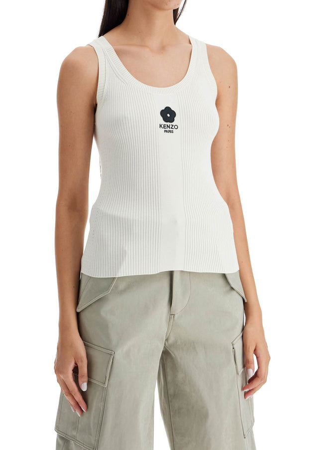 Kenzo ribbed knit tank top with spaghetti straps