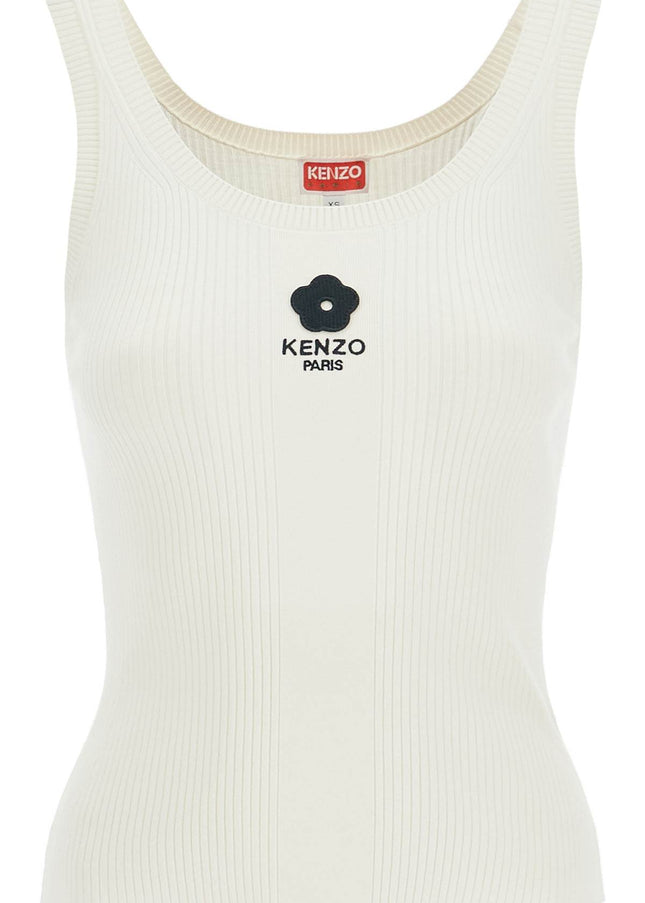 Kenzo ribbed knit tank top with spaghetti straps