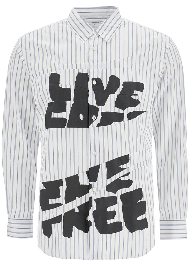 Comme Des Garcons Shirt 'live free printed shirt'