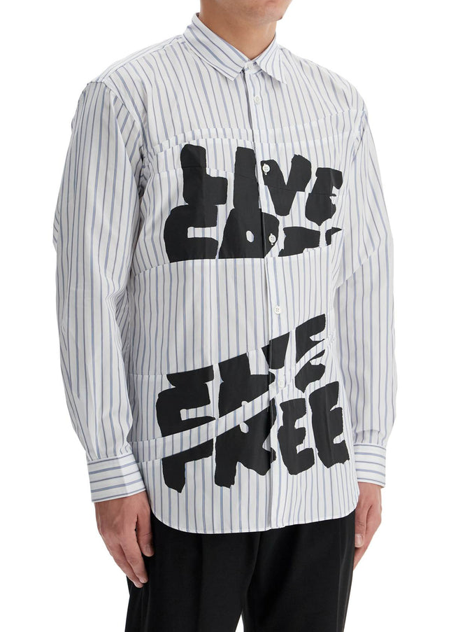 Comme Des Garcons Shirt 'live free printed shirt'