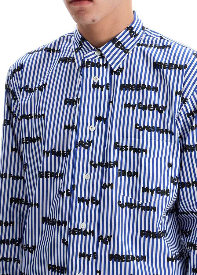 Comme Des Garcons Shirt striped printed shirt