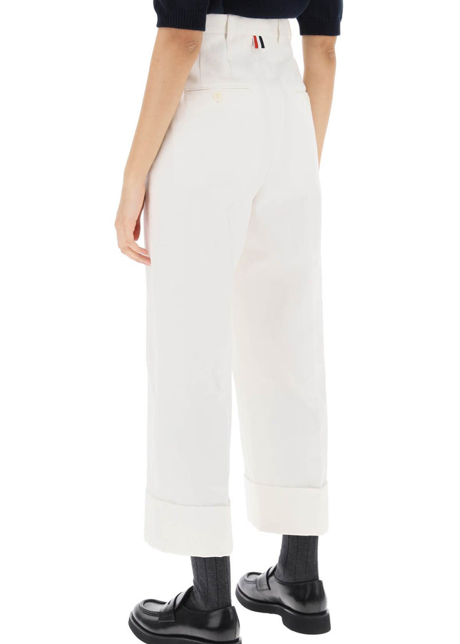 Thom Browne cropped wide leg jeans