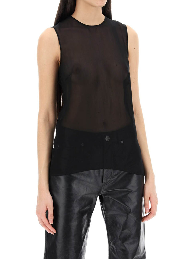 Ami Alexandre Matiussi sleeveless silk top in