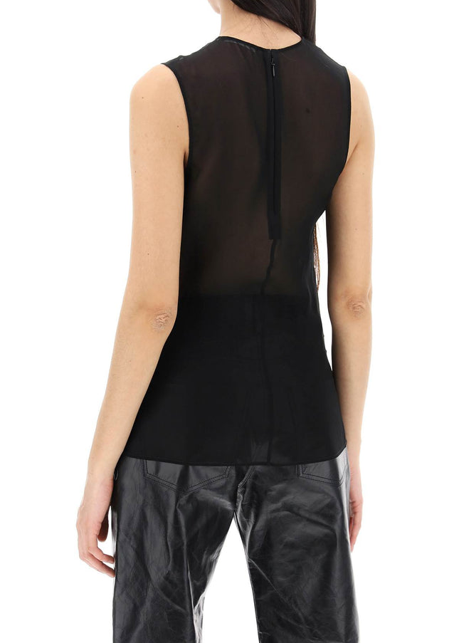 Ami Alexandre Matiussi sleeveless silk top in