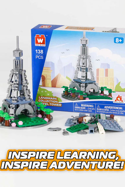 Famous Landmark Series France Eiffel Tower Block Set Toy