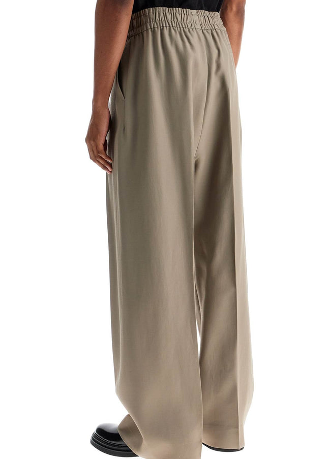 Fear Of God beige wide leg pants in virgin wool and viscose