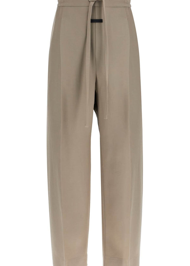 Fear Of God beige wide leg pants in virgin wool and viscose