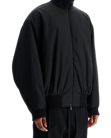 Fear Of God black nylon bomber with high collar