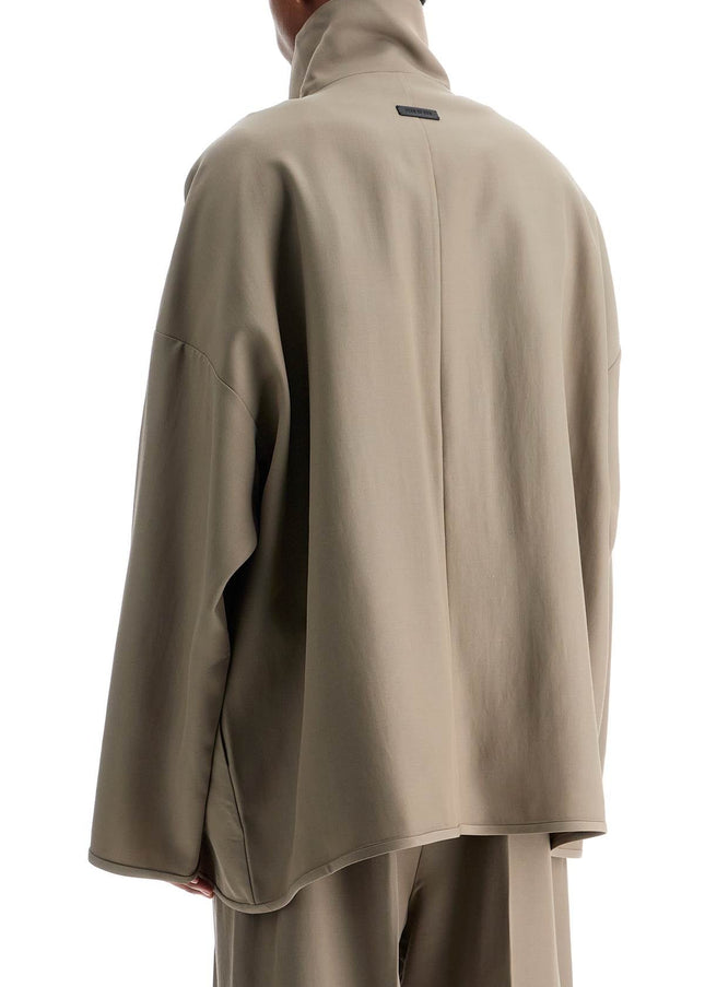 Fear Of God dusty beige wool jacket with high collar