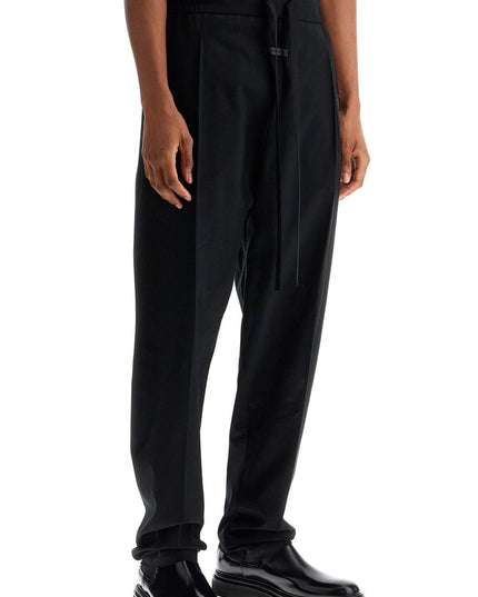 Fear Of God wide leg black cotton and wool pants