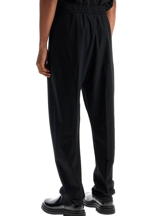 Fear Of God wide leg black cotton and wool pants