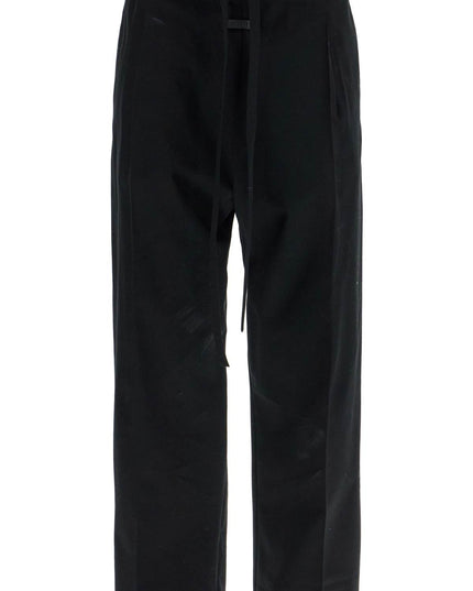 Fear Of God wide leg black cotton and wool pants