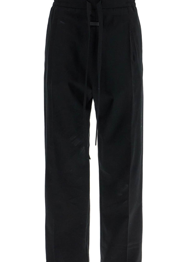 Fear Of God wide leg black cotton and wool pants