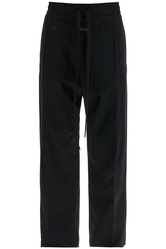 Fear Of God wide leg black cotton and wool pants