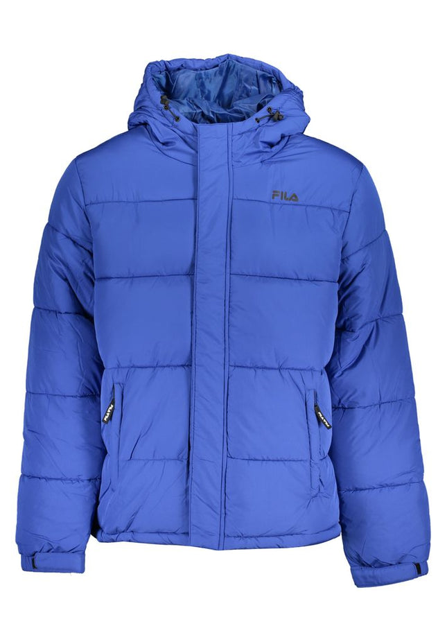 Fila Chic Blue Hooded Jacket with Sleek Print