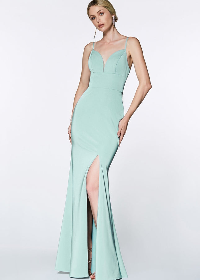 Fitted Sweetheart Neckline Gown-0