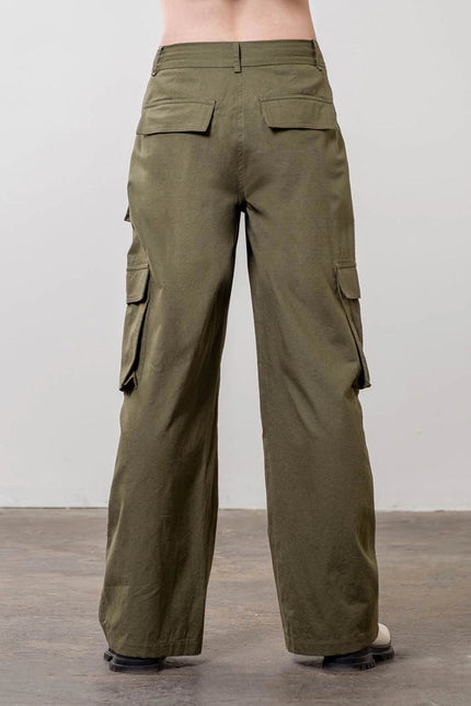Flap Pockets Cargo Pants-Pants-Moon River-Urbanheer