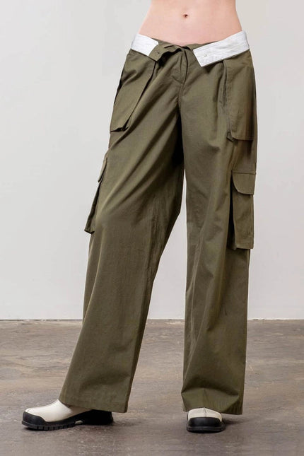 Flap Pockets Cargo Pants-Pants-Moon River-Urbanheer