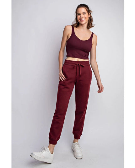 Fleece French Terry Sweatpant Burgundy