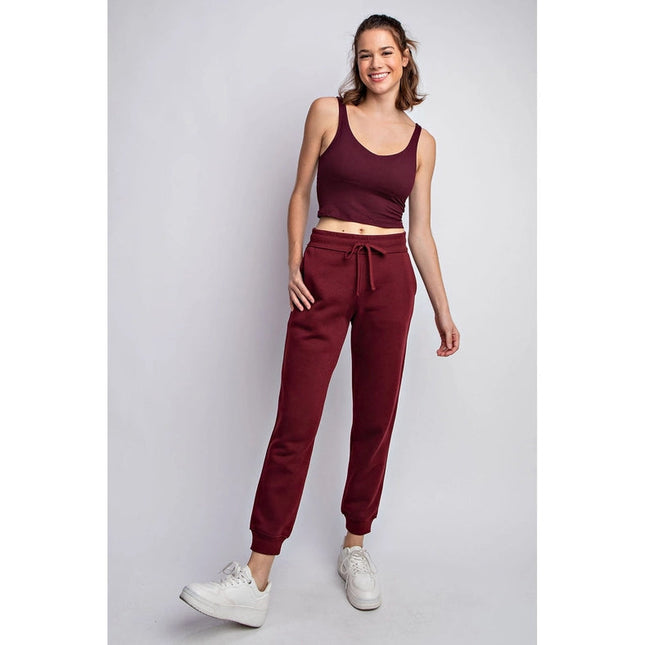 Fleece French Terry Sweatpant Burgundy