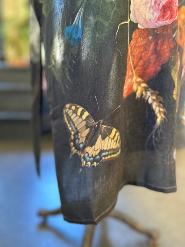 Flight of Fancy Long Duster Kimono Robe w/ Hummingbirds