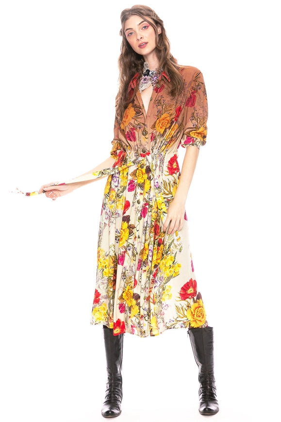 Floral Beauty Shirt-Dress-Dress-Aratta-M-Urbanheer