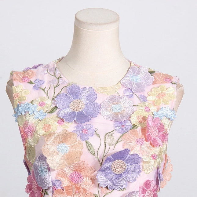 Floral Embroidery Ensemble