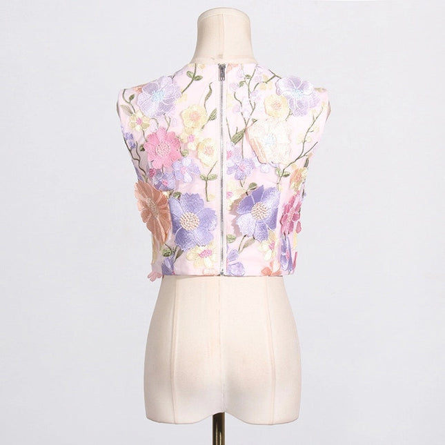 Floral Embroidery Ensemble