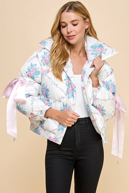 Floral Puffer Jacket