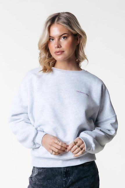 Flower World Tour Sweat | Light Grey Melange