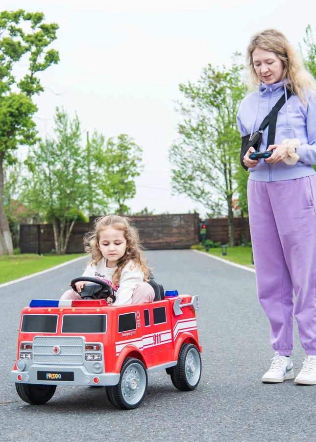 12V Freddo Fire Truck 1 Seater Ride On