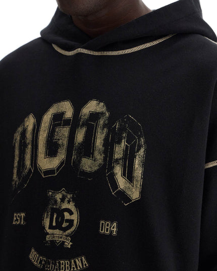 Dolce & Gabbana oversized hoodie with hood and logo print