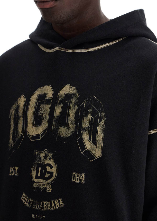 Dolce & Gabbana oversized hoodie with hood and logo print