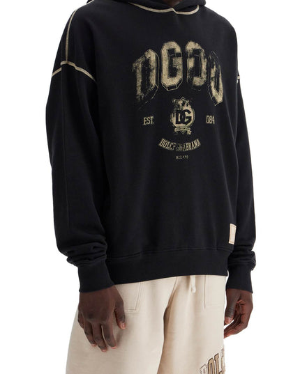 Dolce & Gabbana oversized hoodie with hood and logo print