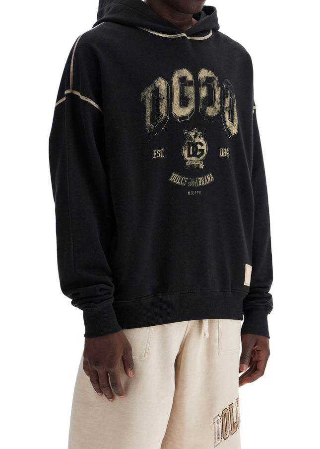 Dolce & Gabbana oversized hoodie with hood and logo print