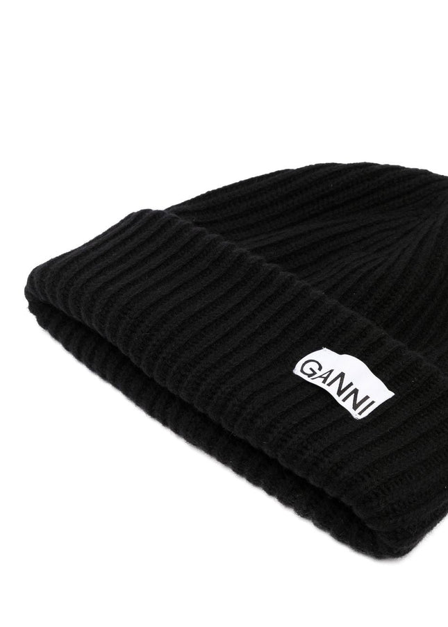 GANNI Hats Black