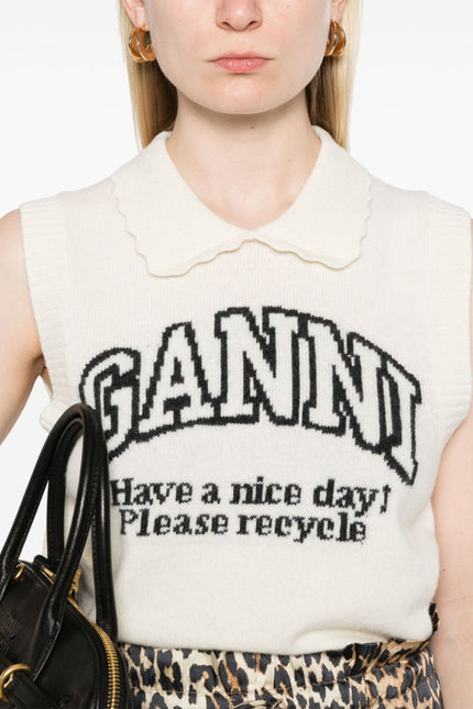 GANNI Sweaters Beige